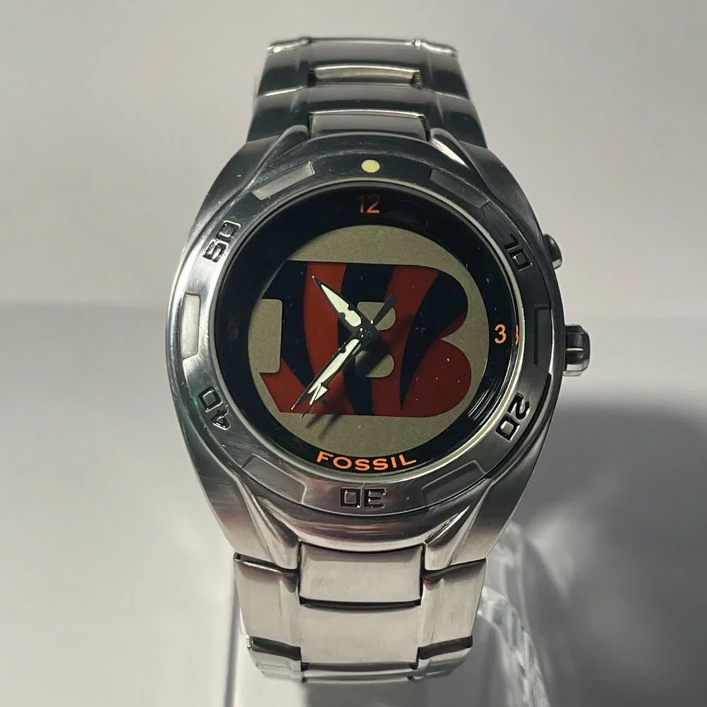 Cincinnati Bengals NFL Stainless-Steel Kaleido Watch by Fossil NEW (RARE)